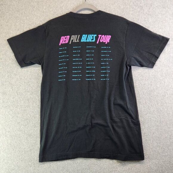 Maroon 5 Shirt Womens Medium Black Red Pill Blues Tour Concert Music Band Tee - Picture 4 of 14